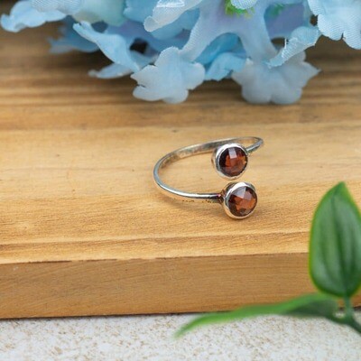 Bague Pierre de Naissance Grenat Janvier - Argent 925 - Argent