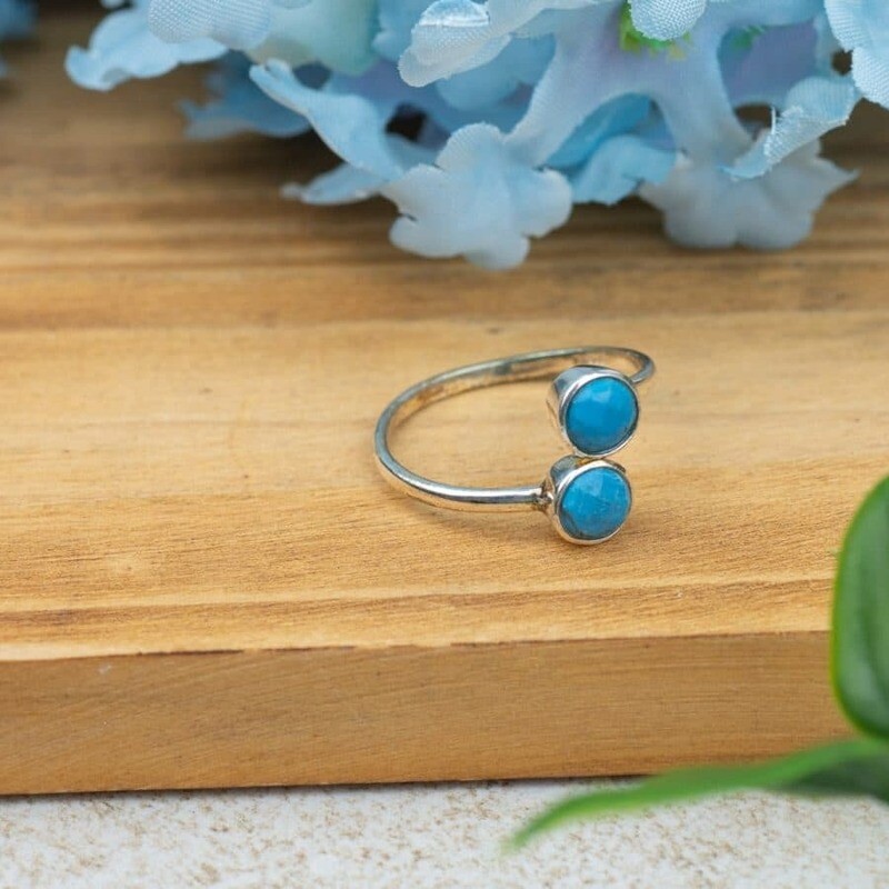 Geboortesteen Ring Turkoois December – 925 Zilver – Zilverkleurig