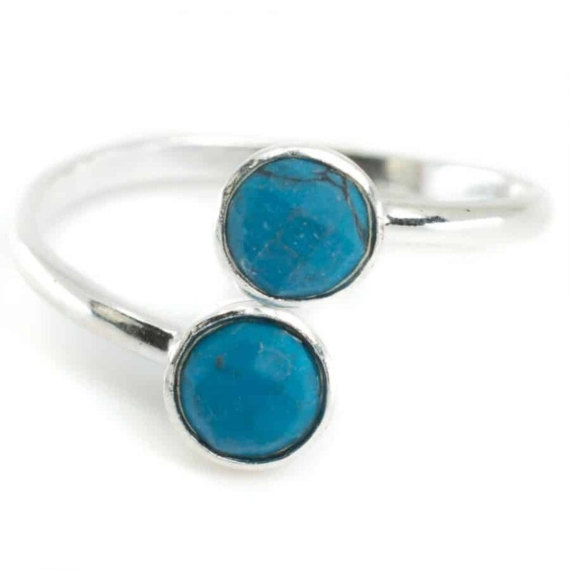 Geboortesteen Ring Turkoois December – 925 Zilver – Zilverkleurig