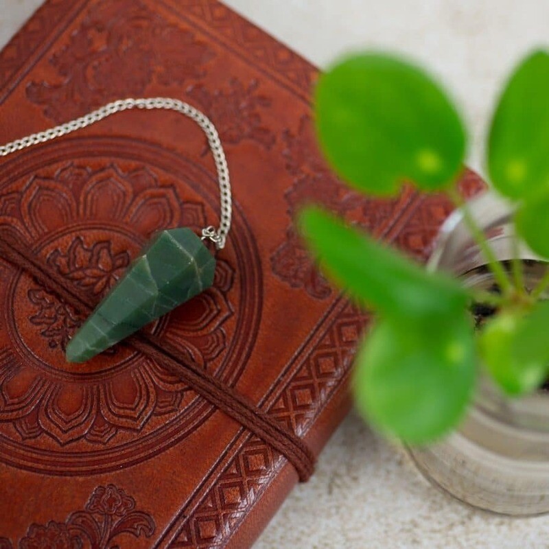 Pendel Edelsteen Groene Jade Facet