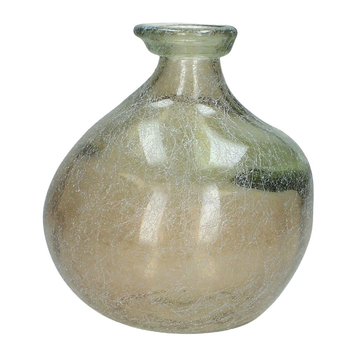 Vase recycled Glass Brown 16 x 16 x 18 
 cm