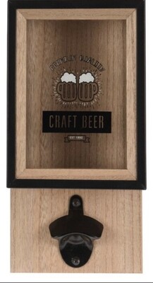 OUVRE BOUTEILLE ET PORTE BOUCHON MDF 15 X 8 X 30 CM