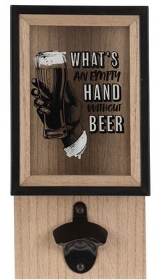 OUVRE BOUTEILLE ET PORTE BOUCHON MDF 15 X8 X 30 CM