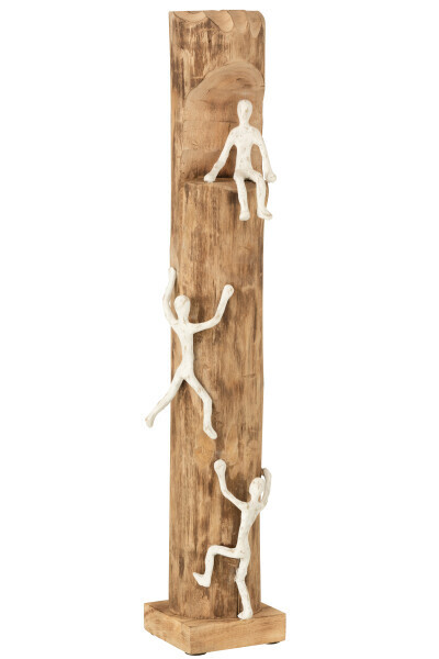 Figuur 3 klimmers Hout/Aluminium Naturel/wit 73 x 16 x 16 (10900)