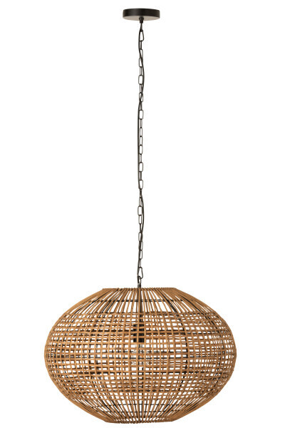 Hanglamp Rattan/Metaal Bruin/Zwart H 148 x B 59 x L 59 cm (13552)