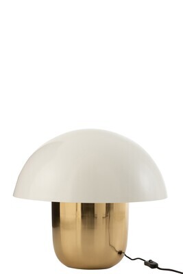 Lamp Paddenstoel Ijzer Wit/Goud Large H 45 x B 50 x L 50 cm
 (15656)
