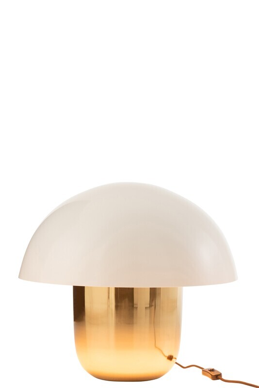 Lamp Paddenstoel Ijzer Wit/Goud Large H 45 x B 50 x L 50 cm  (15656)