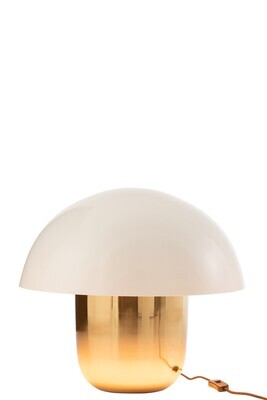 Lamp Paddenstoel Ijzer Wit/Goud Large H 45 x B 50 x L 50 cm  (15656)