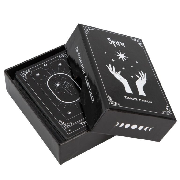 Jeu de cartes de tarot Spiru - 78 cartes de tarot avec boîte - Noir