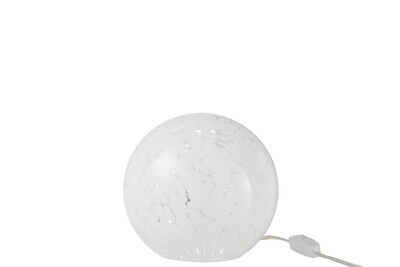Lamp Dany Vlekken Rond Glas Wit Small H 18 x B 20 x L 20 cm (20630)