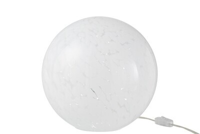 Lamp Dany Vlekken Rond Glas Wit Large H 27,5 x B 28 x L 28 cm  (20631)
