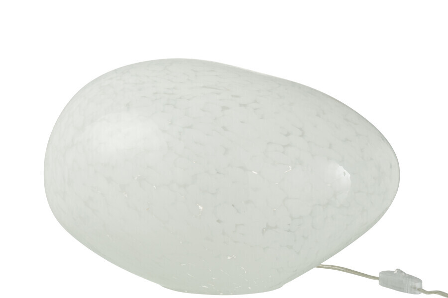 Lamp Dany Vlekken Ovaal Glas Wit L 40 x B 30 x H 25,5 cm (20632)