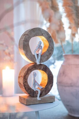 Figuren personen (aluminium/hout)