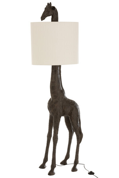 Lampe Girafe Resine Marron Fonce H 179 x L 33,5 x L 53 cm  (21538)