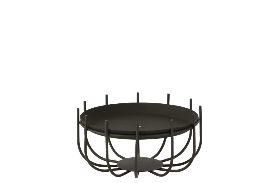 Vuurkorf Laag Ijzer Zwart Small H 20 x B 41 x L 41 cm
(25118)