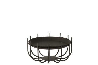Vuurkorf Laag Ijzer Zwart Small H 20 x B 41 x L 41 cm
(25118)