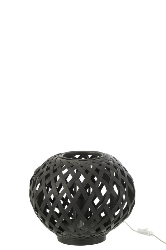 Tafellamp Bamboe Zwart H 24,5 x B 30 x L 30 cm (25700)