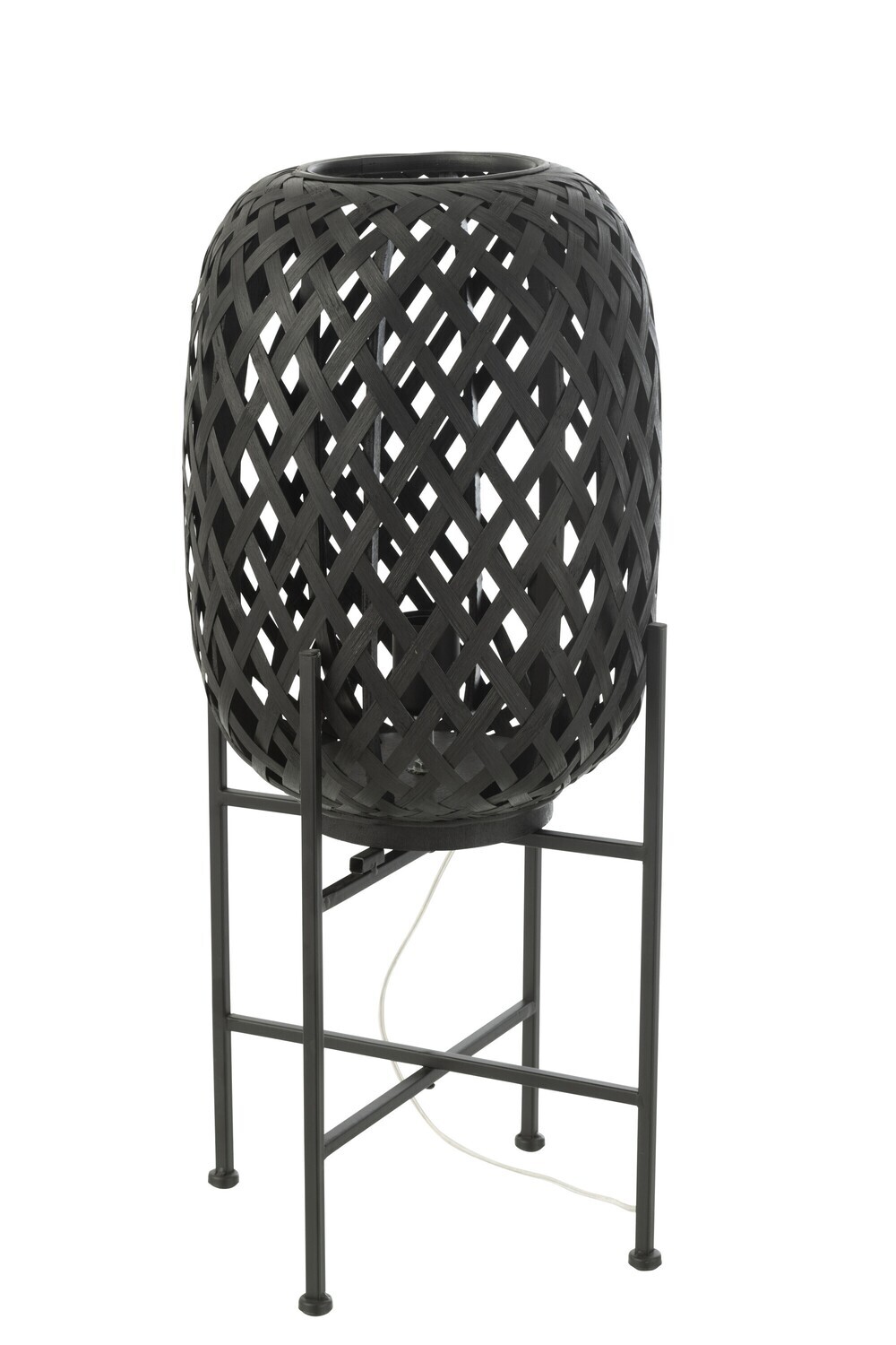 Standing Lamp Bamboo Black H 70 x B 32 x L 32 cm (25701)
