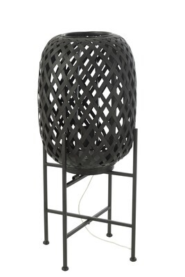 Standing Lamp Bamboo Black H 70 x B 32 x L 32 cm (25701)