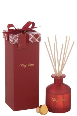 Geurolie Cosy Times Sapphire Amber Tea 180 ml Rood L 9 x B 9 x H 25 cm (27029)