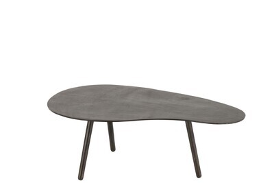 Salontafel Druppel Aluminium/Ijzer Zwart Small H 32 x B 52,5 x L 89 cm  (28820)