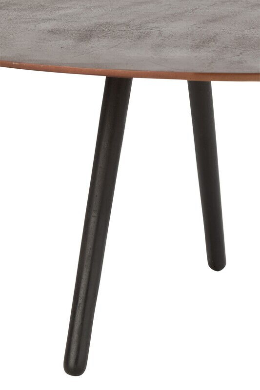 Salontafel Druppel Aluminium/Ijzer Bruin Large H 36,5 x B 71,5 x L 119 cm  (28824)