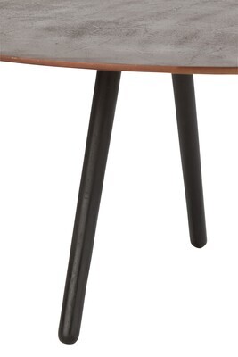 Salontafel Druppel Aluminium/Ijzer Bruin Large H 36,5 x B 71,5 x L 119 cm  (28824)