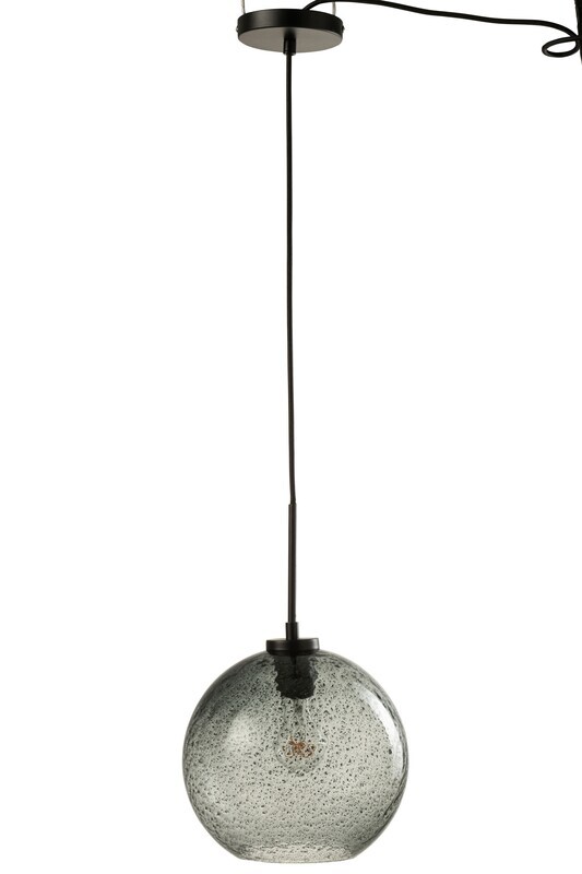 Lamp Bol Spikkel Glas Grijs Large H 184 x B 25,5 x L 25,5 cm  (28957)