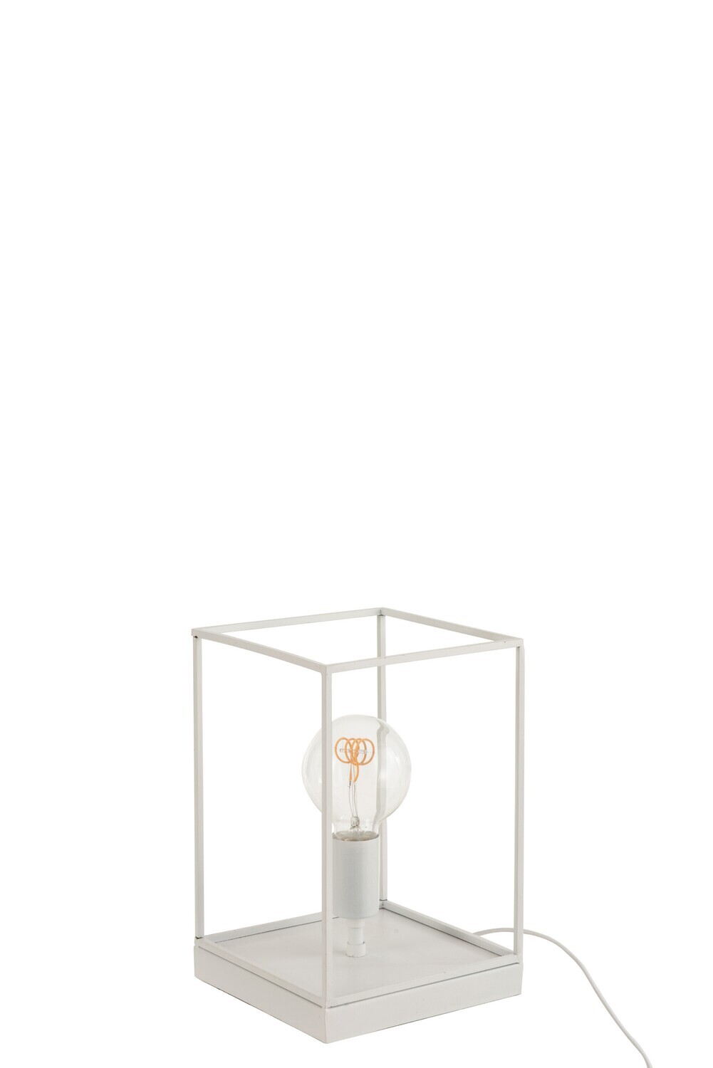 Lamp 1 Lamp Rechthoekig Frame Metaal Wit Small H 30 x B 20,5 x L 20,5 cm (2954)