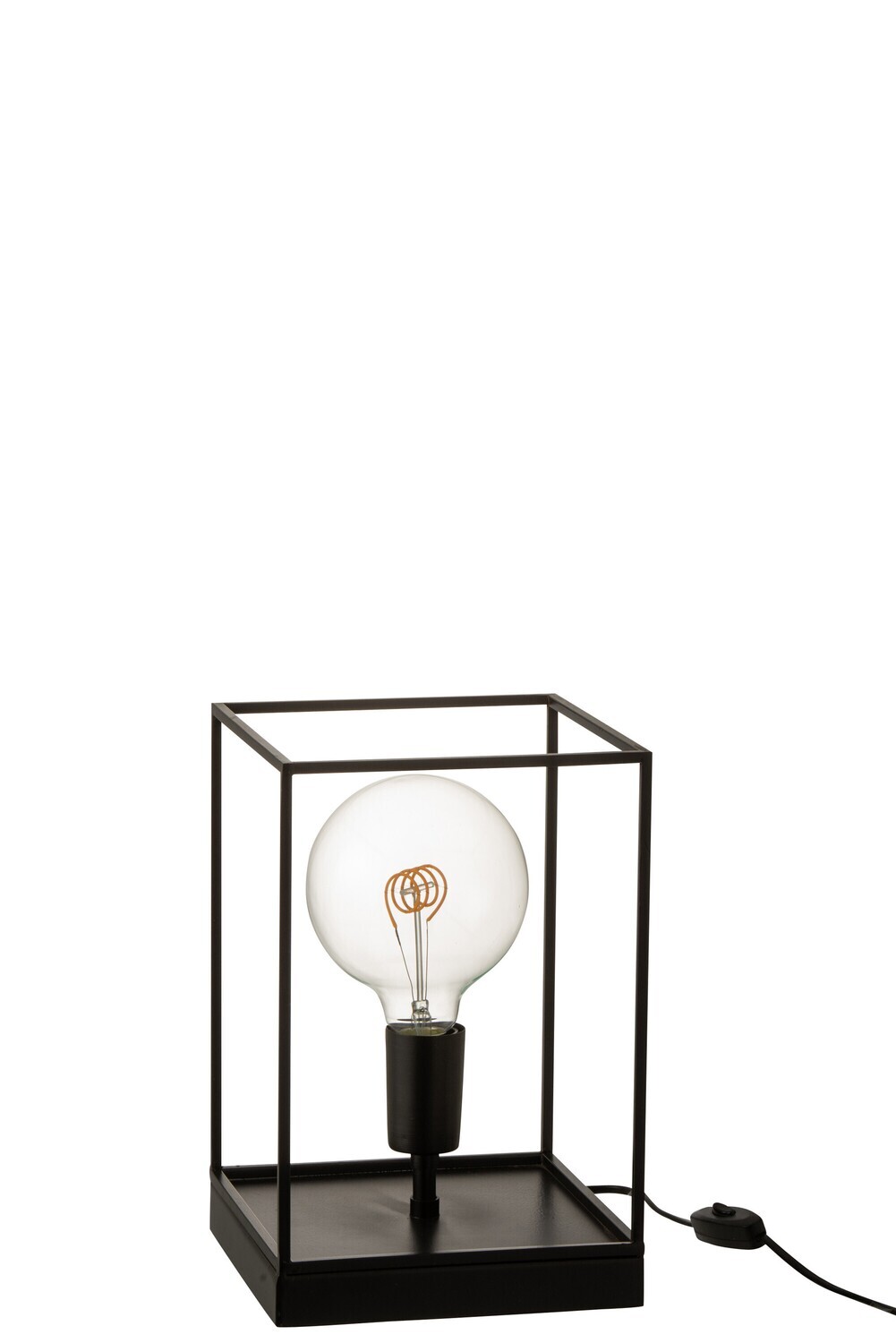 Lamp 1 Lamp Rechthoekig Frame Metaal Zwart Small H 30,5 x B 20 x L 20 cm (2976)