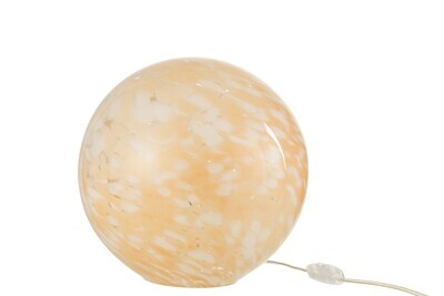 Lamp Melissa Rond Glas Beige Large H 28 B 29 x L 29 cm (30945)