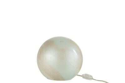 Lamp Parel Rond Glas Wit Small H 18 x B 20 x L 20 cm (30948)