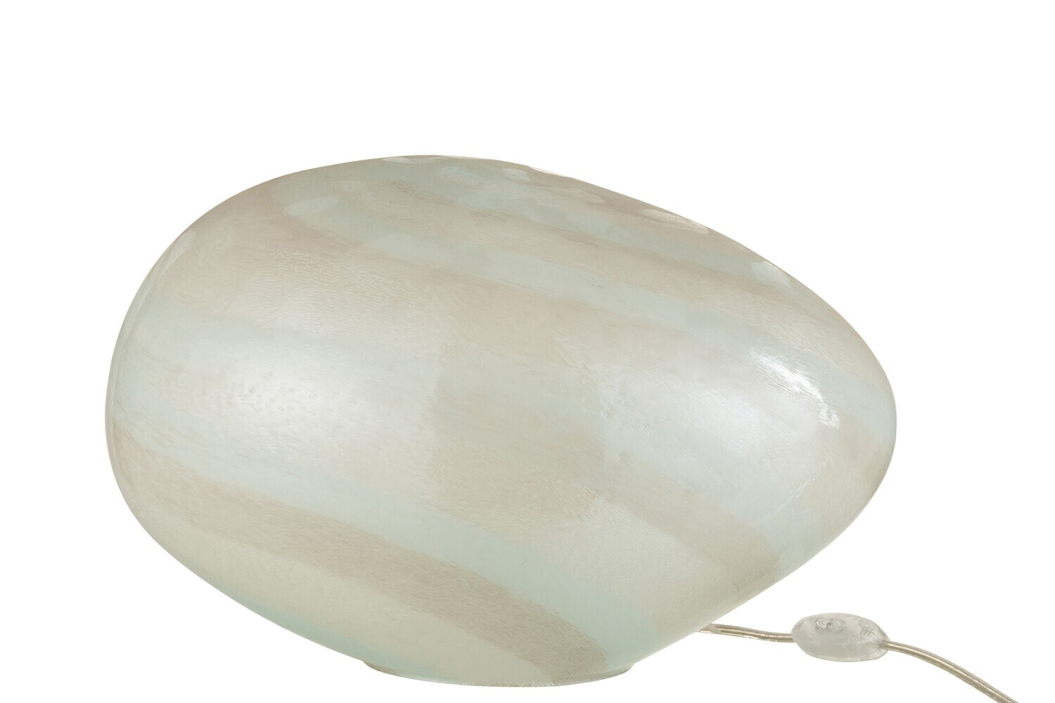 Lamp Parel Ovaal Glas Wit H 24 x B 30 x L 40 cm (30950)