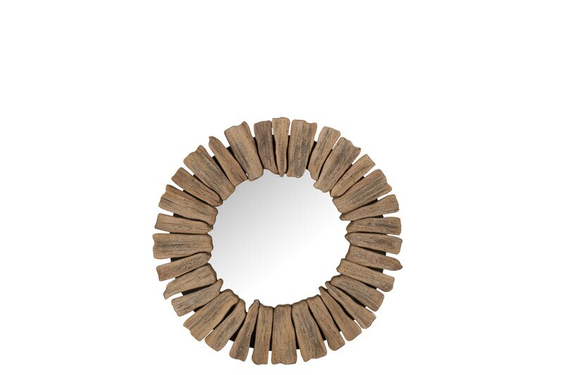 Spiegel Vacay Hout Naturel Large H 66 x B 4 x L 66 cm (31381)