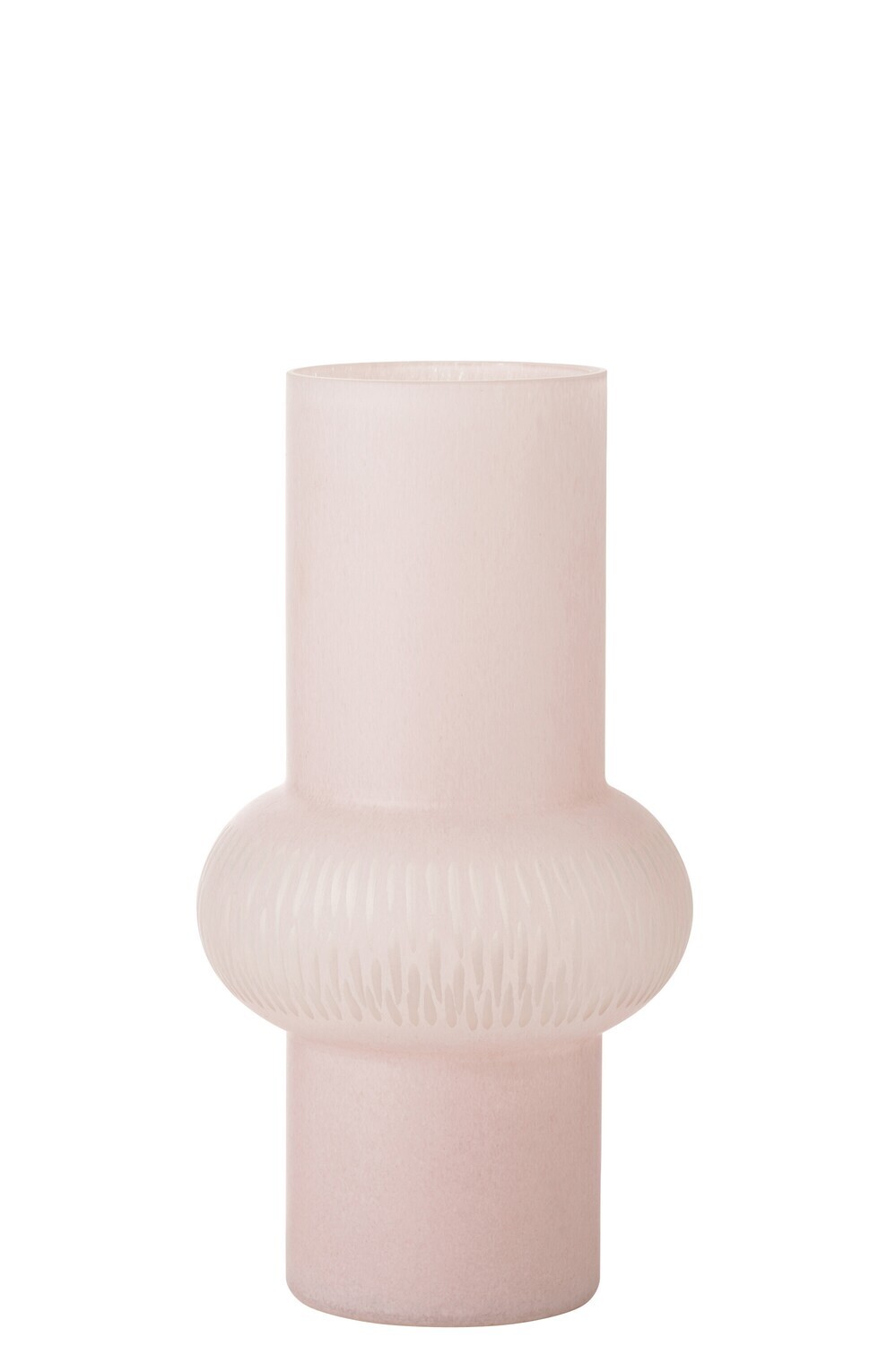 Vaas Streep Bal Glas Lichtroze Small H 35,5 x B 20 x L 2 cm  (32059)