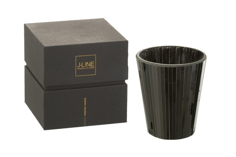 Bougie parfumée Noa Spicy Twilight Noir Large-60h H 18,5 x L 15,5 x L 15,5 cm (35648)