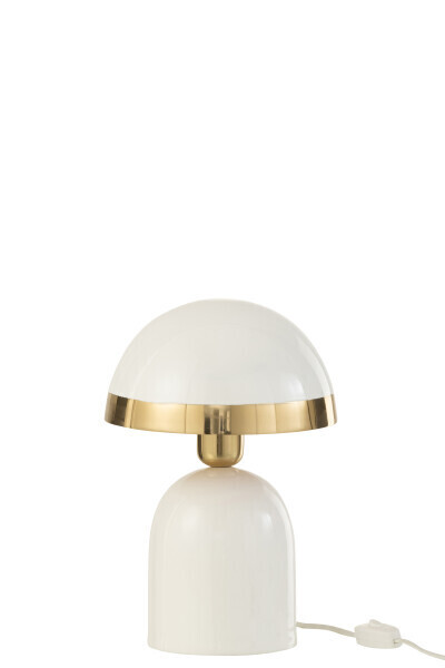 Lamp Goud Boord Metaal Blinkend Wit H 20 x B 2 x L 20 cm (37174)