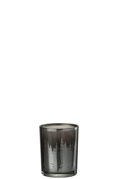 Theelicht Houder Bomen Glas Zwart/Zilver Small H 12 x B 10 x L 10 cm
(26375)