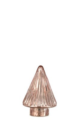 Sapin de Noël Led Verre Rose Extra Petit H 12,5 x L 9 x L 9 cm  (26743)