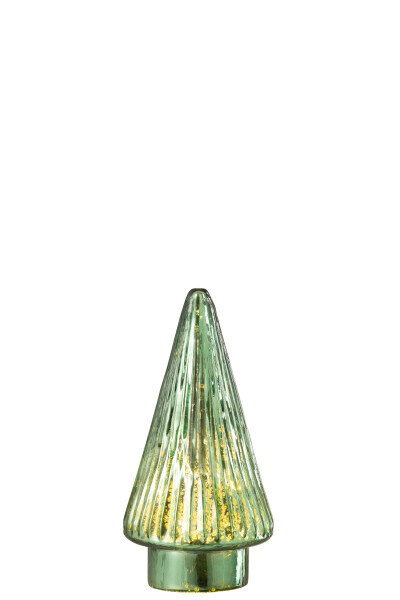 Kerstboom Led Glas Groen Small H 19 x B 9 x L 9 cm (26763)
