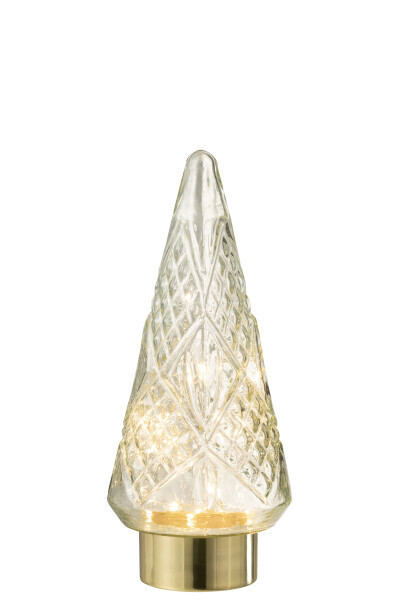 Kerstboom Led Glas Transparant Medium H 35,5 x B 15 x L 15 cm  (26776)