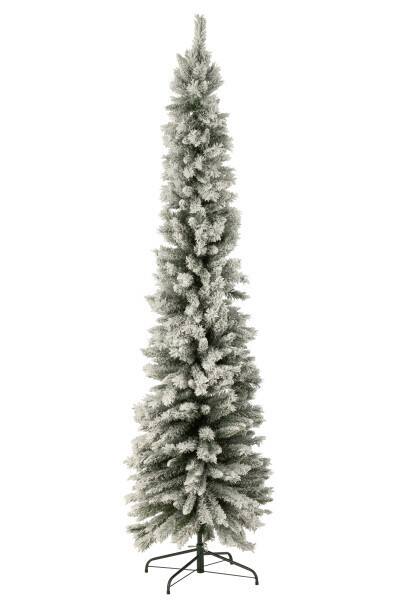 Kerstboom Plastiek Small Model Besneeuwd Groen Large H 240 x B 57 x L 57 cm (27204)