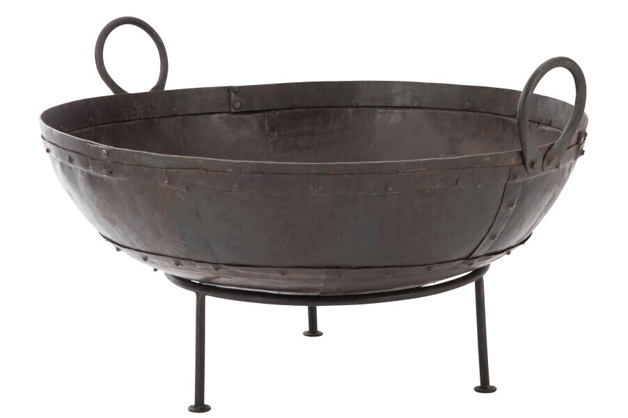 Vuurschaal Rond Ijzer Bruin H 40 x B 65,5 x L 72 cm (68896)