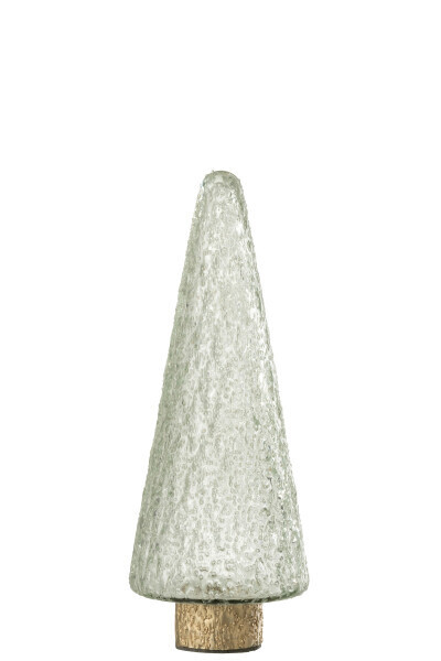 Kerstboom Goud Voet Glas Transparant Small H 32 x B 12 x H 12 cm
(35138)