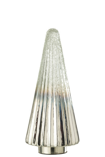 Kerstboom Geribbeld Glas Zilver/Transparant Large H 36 x B 14 x L 14 cm
(35145)