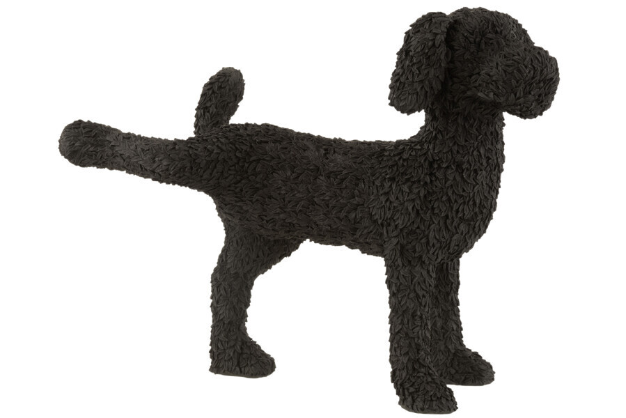 Hond Max Poly Zwart H 44 x B 24 x L 58 cm  (16027)