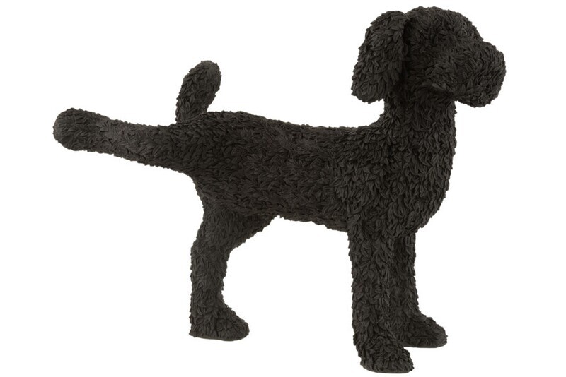 Hond Max Poly Zwart H 44 x B 24 x L 58 cm  (16027)