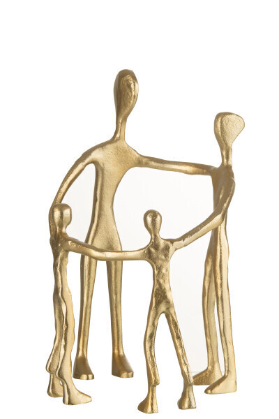 Figuur Familie Kring Aluminium Goud H 31 x B 21 x L 20 cm (30238)