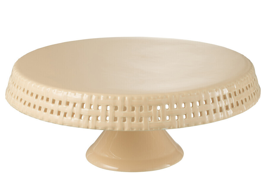 Cake Bord Keramiek Perzik Large H 14 x B 34,5 x L 34,5 cm
(34688)