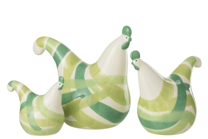 Set Van 3 Hanen Lijnen Dolomiet Groen Mix (40112)